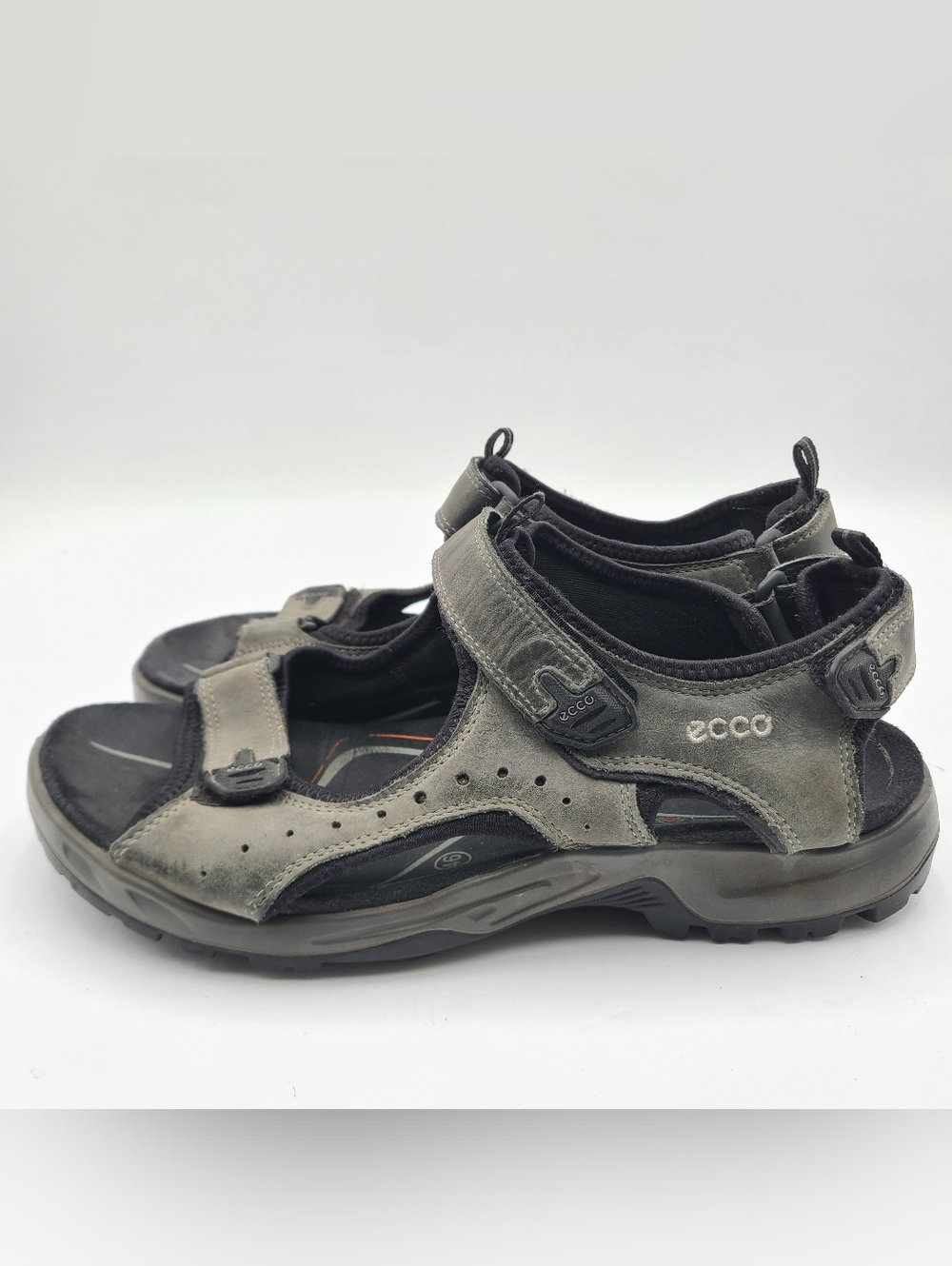 B26 Ecco Men's Yucatan Sport Outdoor Hiking Sandals Gray Mens 46 / 12